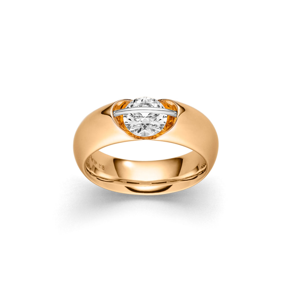 Schaffrath LIBERTÉ Diamantring - 118_L1061_70_GW (GW) aus Gelbgold, Platin mit Diamant