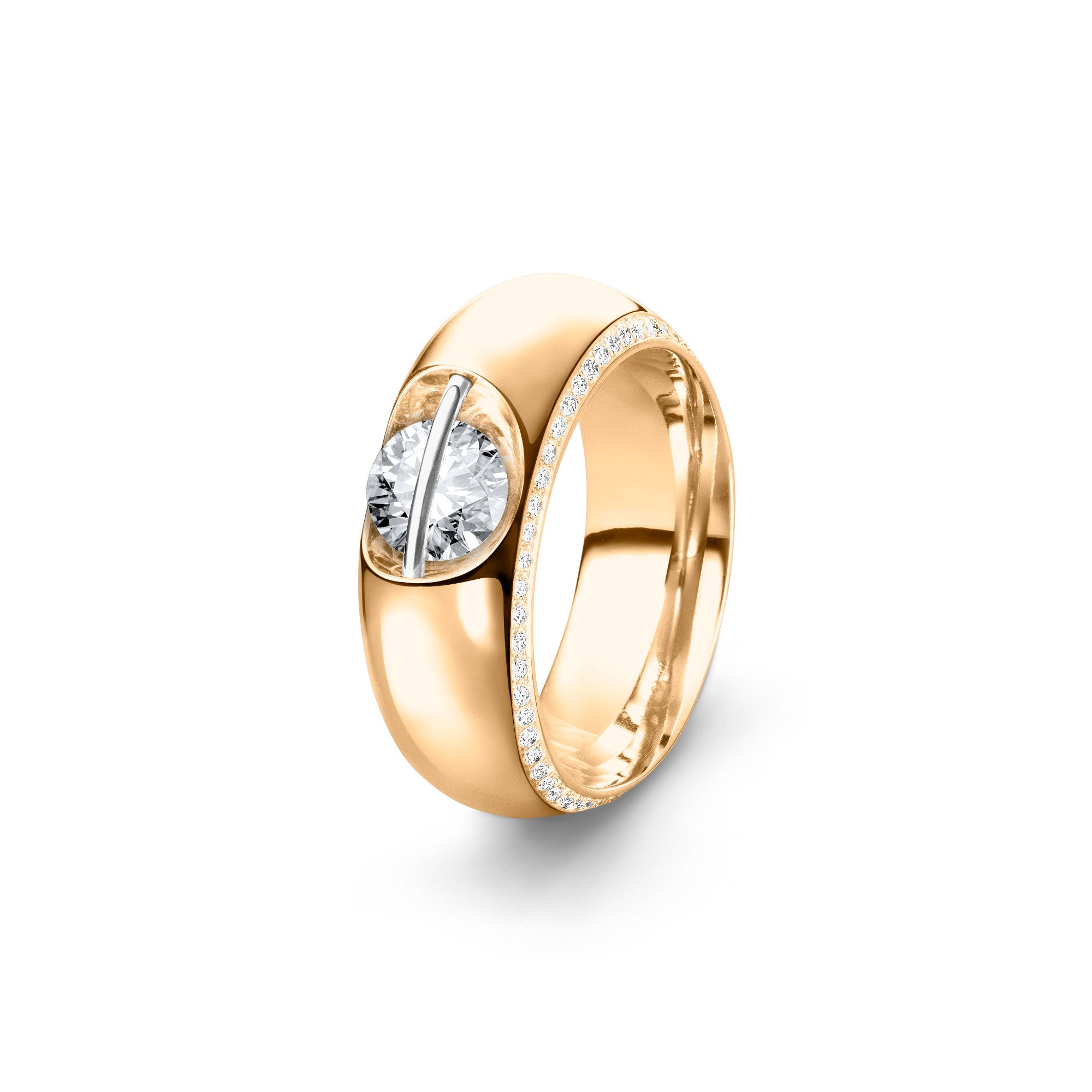 Schaffrath LIBERTÉ Diamantring - 118_L1062_70_GW (GW) aus Gelbgold, Platin mit Diamant