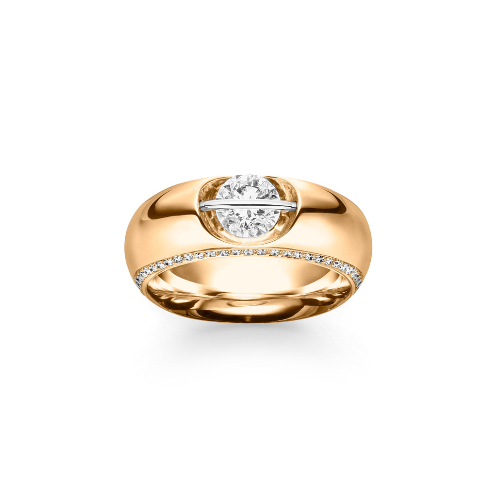 Schaffrath LIBERTÉ Diamantring - 118_L1062_70_GW (GW) aus Gelbgold, Platin mit Diamant