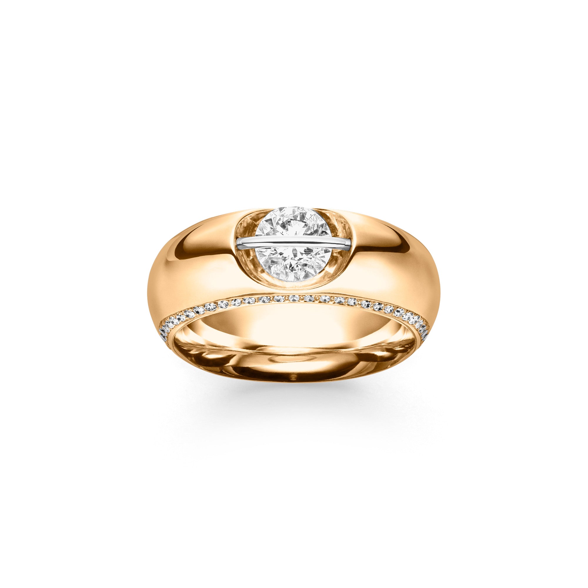 Schaffrath LIBERTÉ Diamantring - 118_L1062_70_GW (GW) aus Gelbgold, Platin mit Diamant