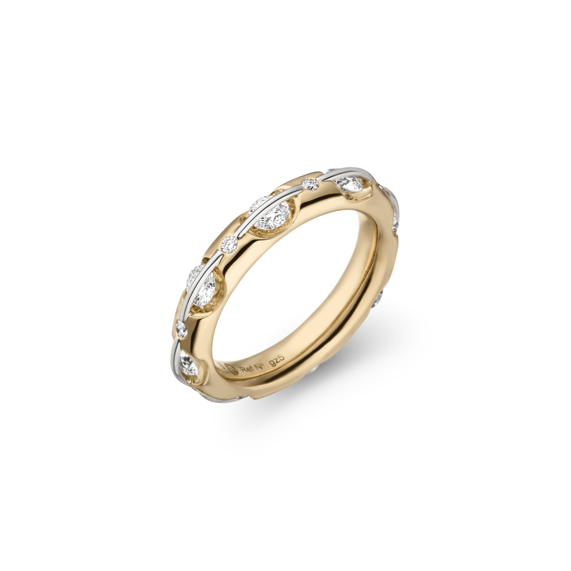 Schaffrath LIBERTÉ Diamantring - 118_L1M61_115_GW (GW) aus Gelbgold, Platin mit Diamant