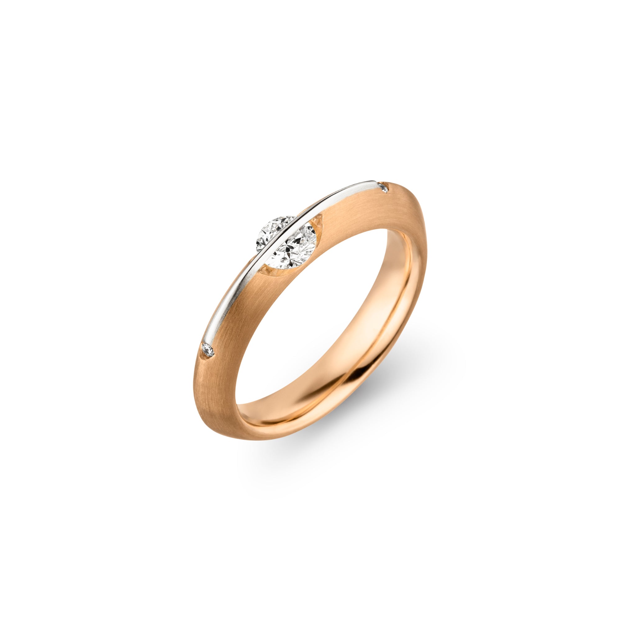 Schaffrath LIBERTÉ Diamantring - 758_L1029_30_RW (RW) aus Roségold, Platin mit Diamant