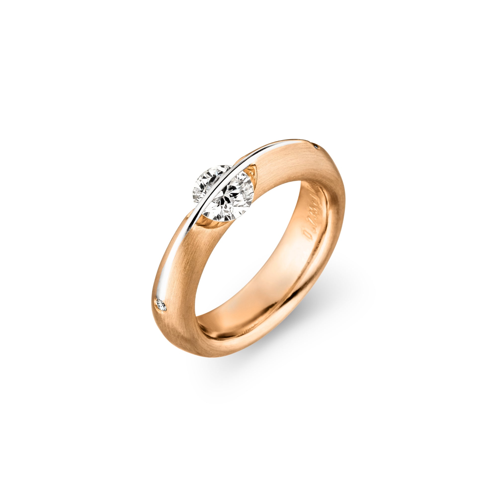 Schaffrath LIBERTÉ Diamantring - 758_L1029_70_RW (RW) aus Roségold, Platin mit Diamant