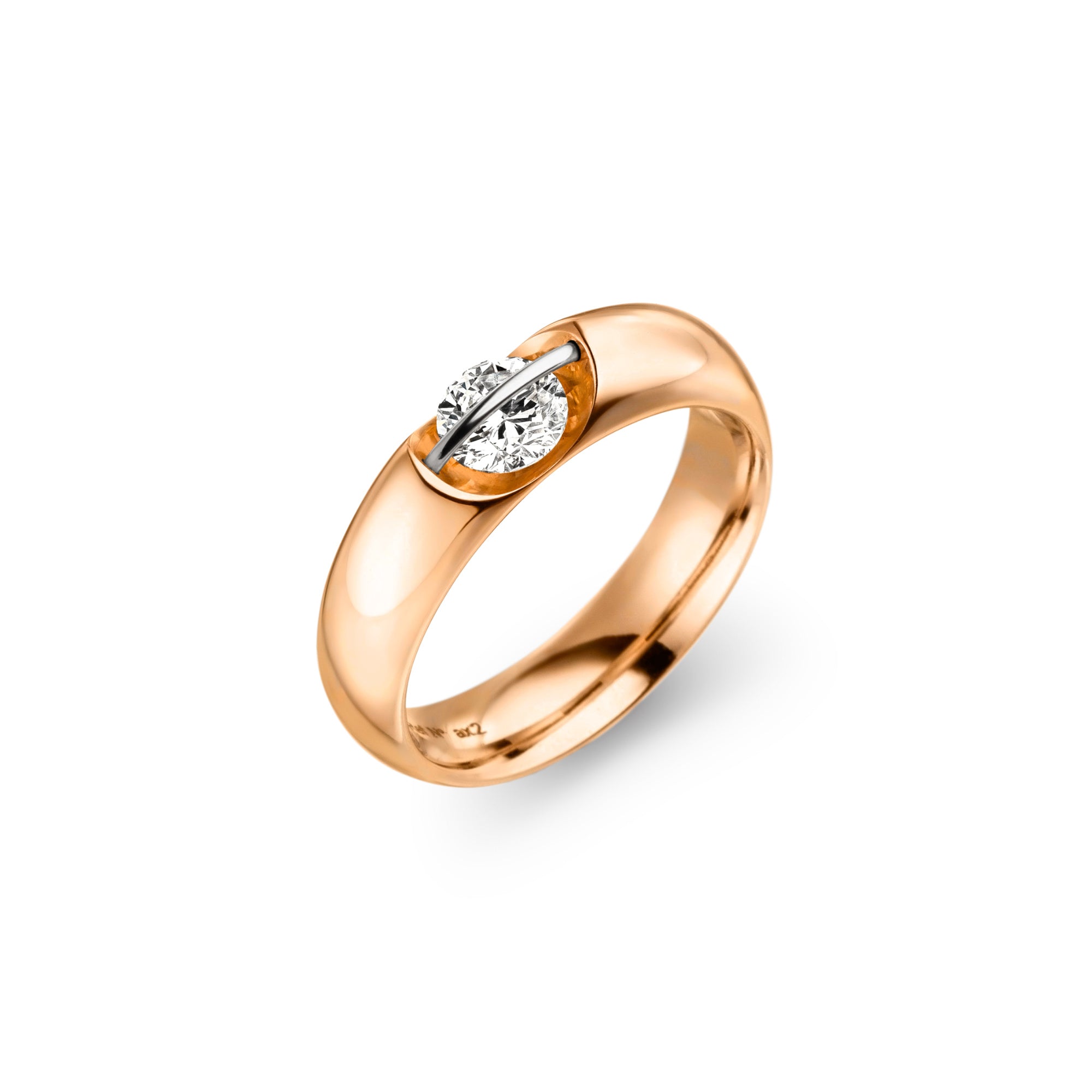 Schaffrath LIBERTÉ Diamantring - 758_L1061_50_RW (RW) aus Roségold, Platin mit Diamant
