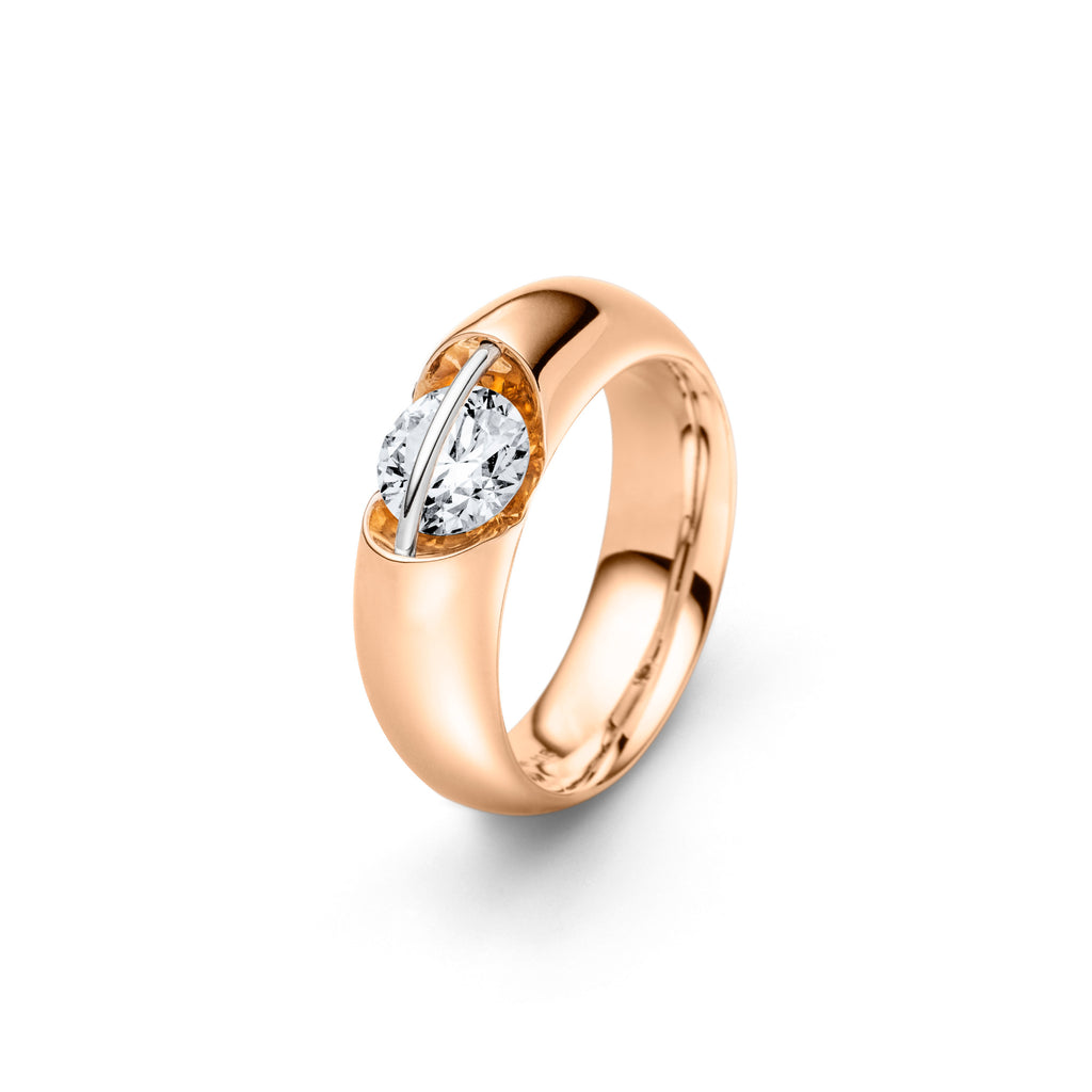 Schaffrath LIBERTÉ Diamantring - 758_L1061_70_RW (RW) aus Roségold, Platin mit Diamant
