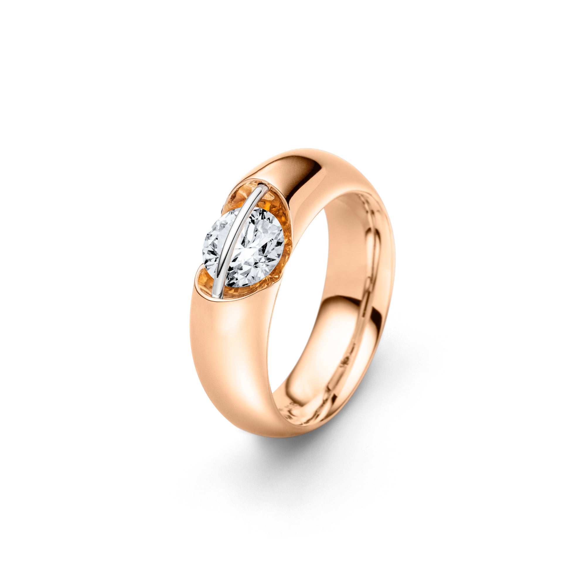 Schaffrath LIBERTÉ Diamantring - 758_L1061_70_RW (RW) aus Roségold, Platin mit Diamant