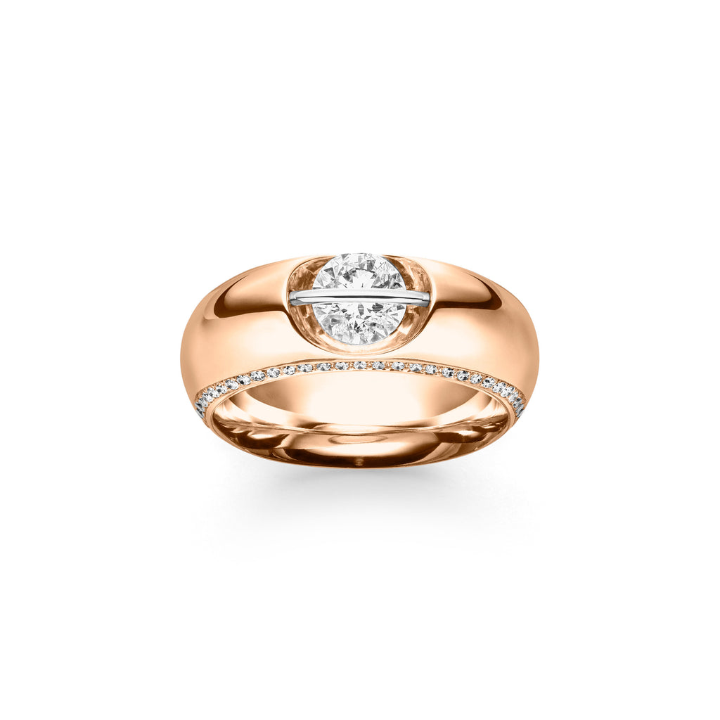 Schaffrath LIBERTÉ Diamantring - 758_L1062_70_RW (RW) aus Roségold, Platin mit Diamant