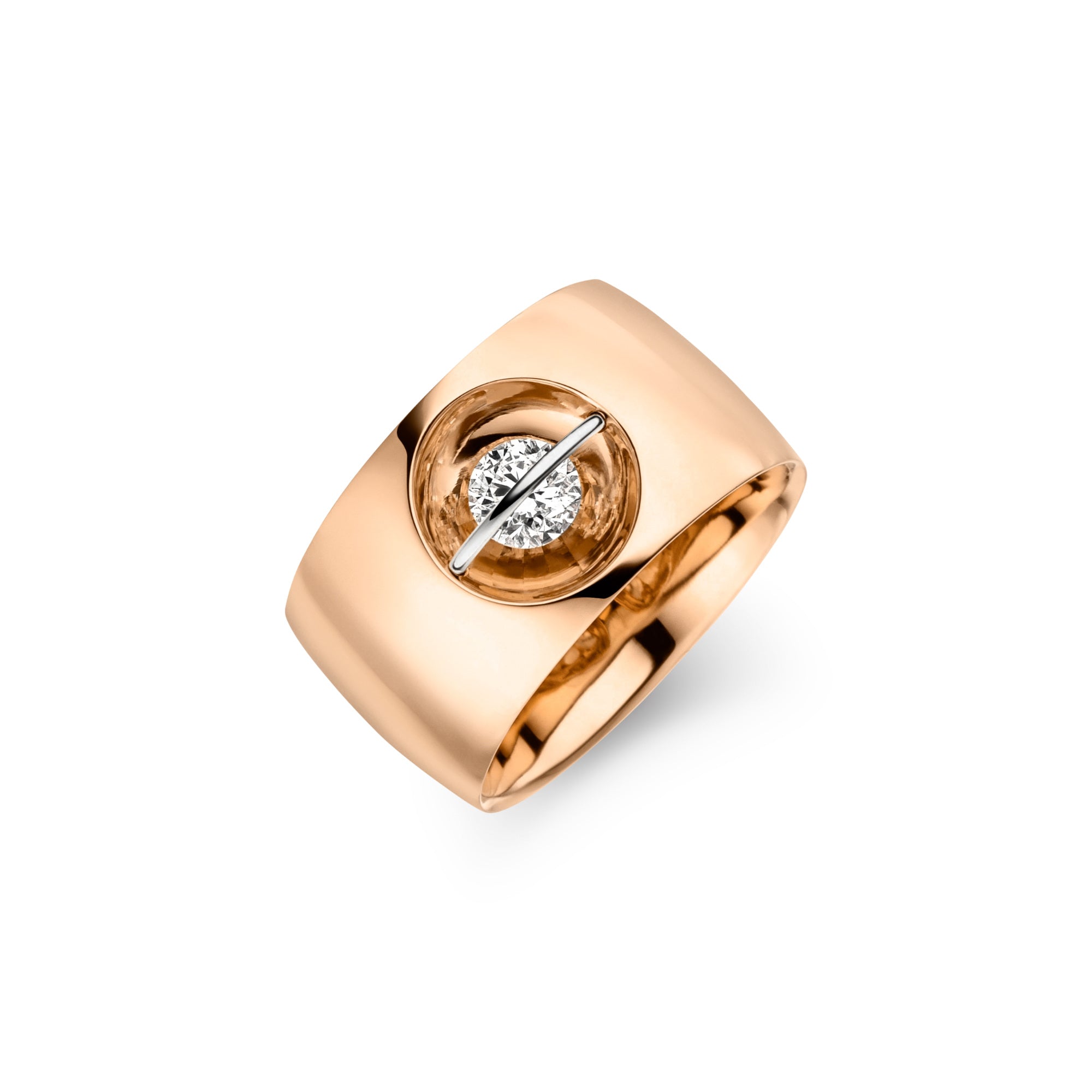 Schaffrath LIBERTÉ Diamantring - 758_L1063_40_RW (RW) aus Roségold, Platin mit Diamant