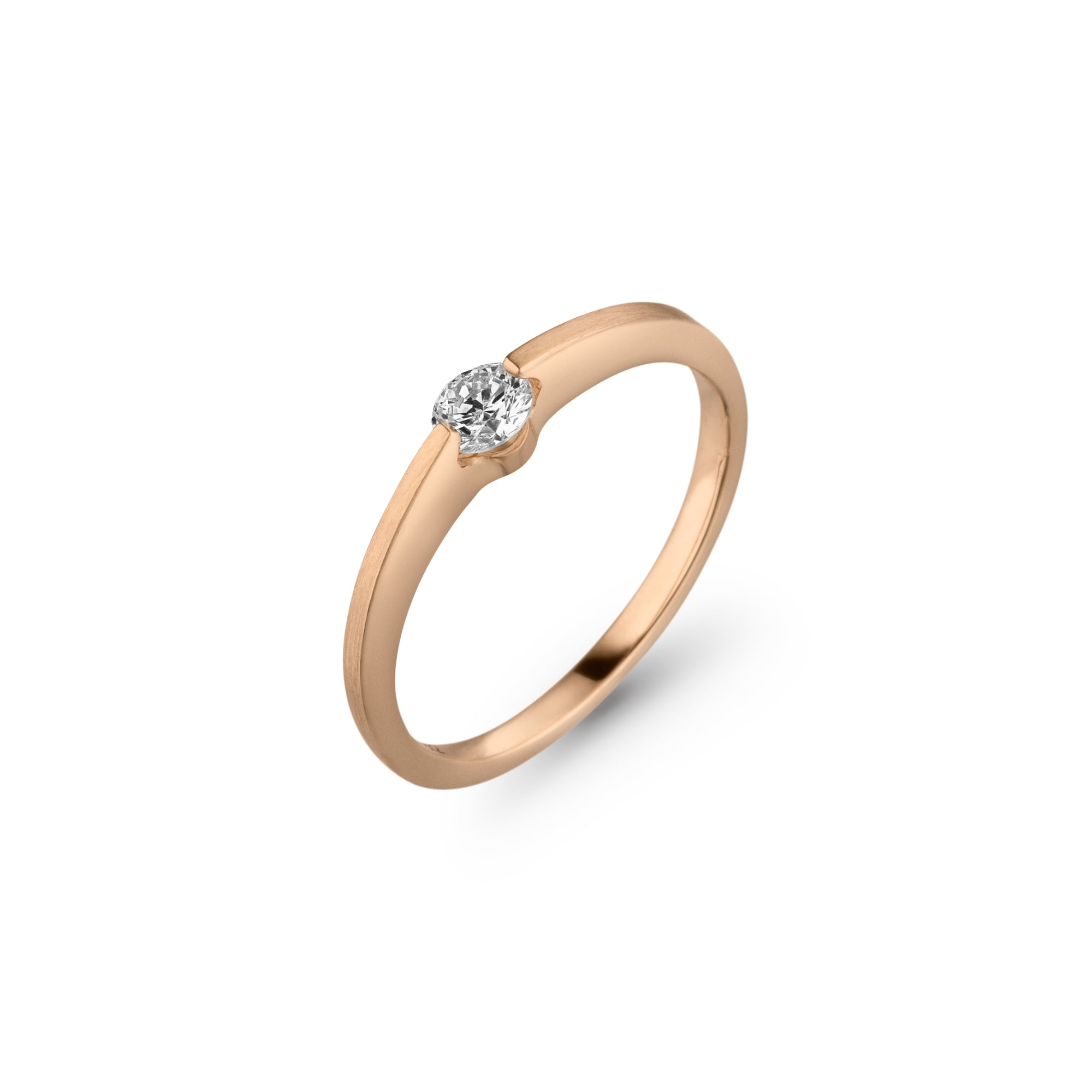 Schaffrath LIBERTÉ Diamantring - 758_L2N20_025_RW (RW) aus Roségold mit Diamant
