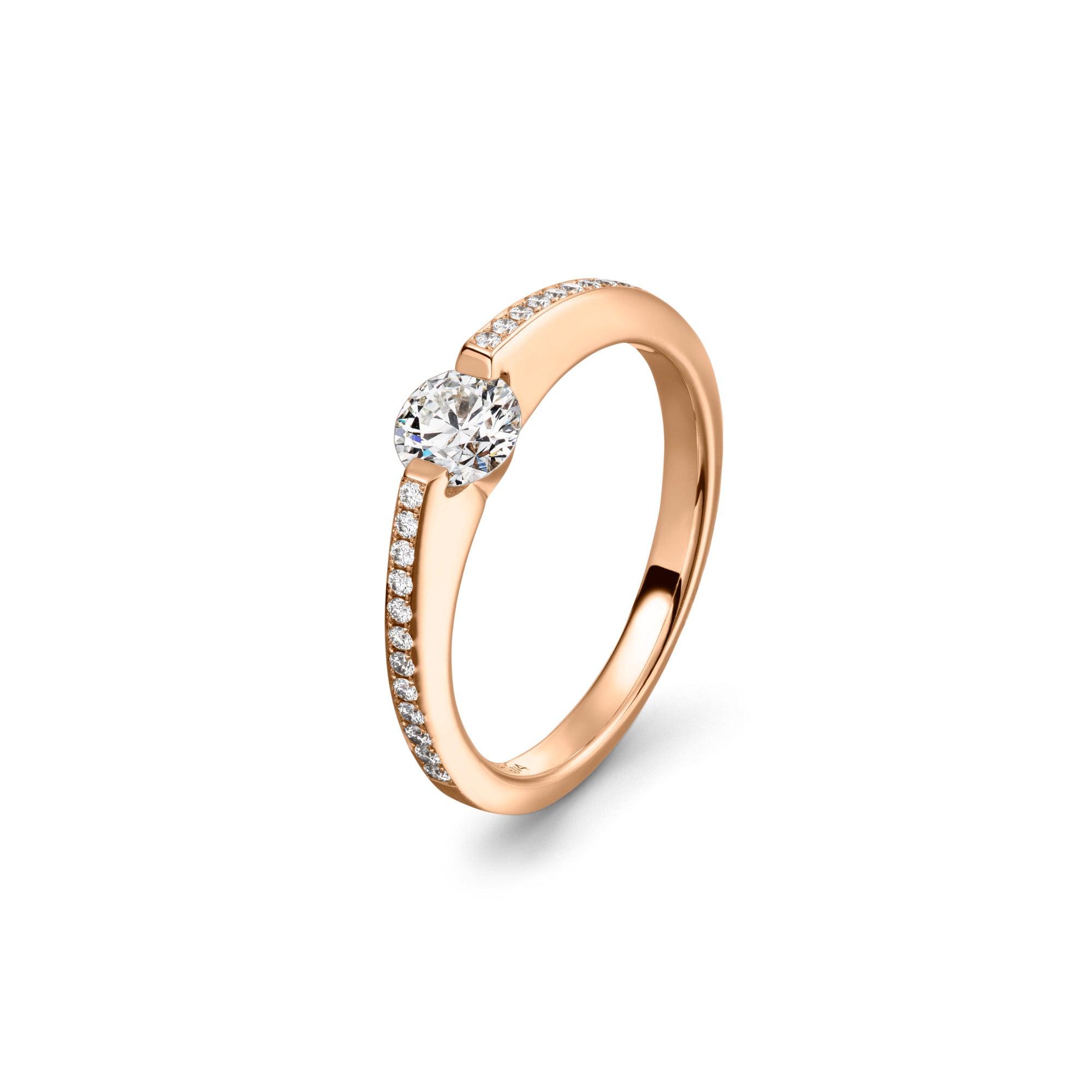 Schaffrath LIBERTÉ Diamantring - 758_L2N24_030_RW (RW) aus Roségold mit Diamant