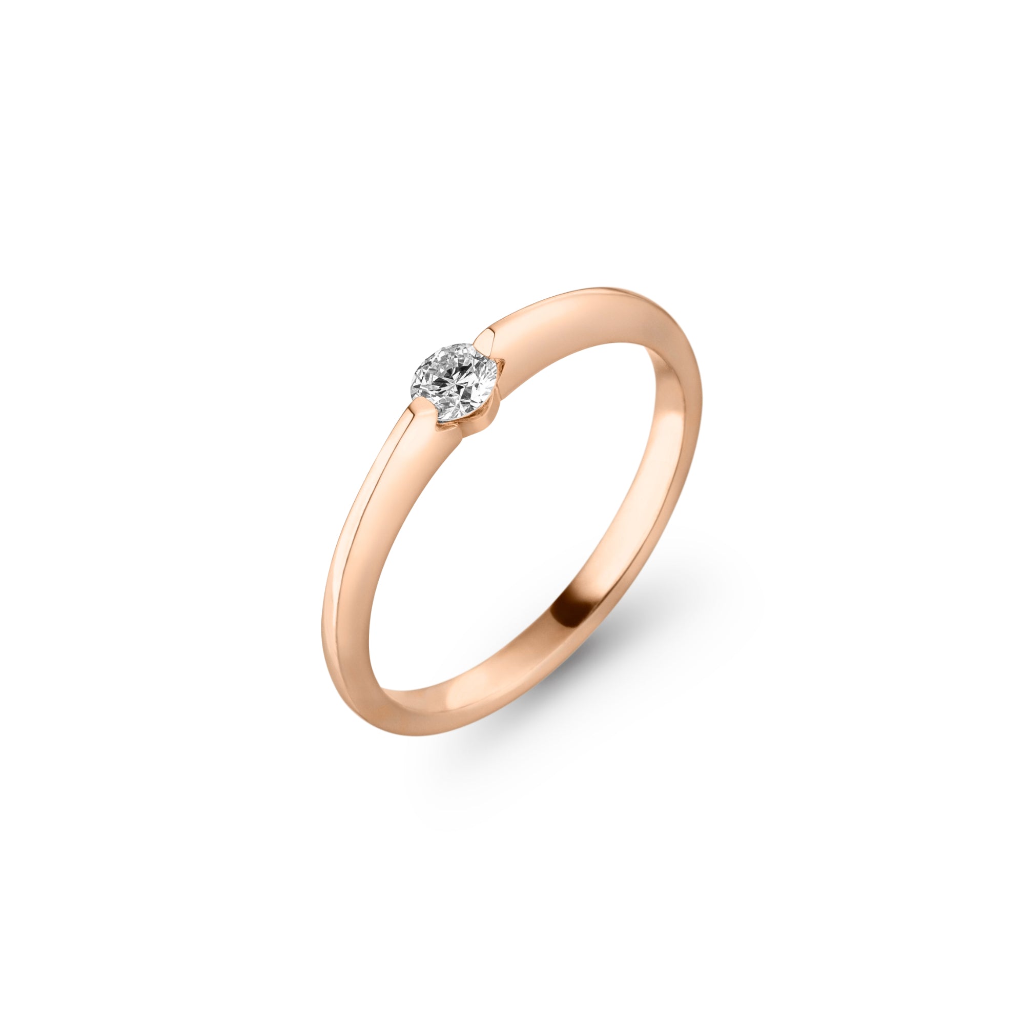 Schaffrath LIBERTÉ Diamantring - 758_L2N30_020_RW (RW) aus Roségold mit Diamant