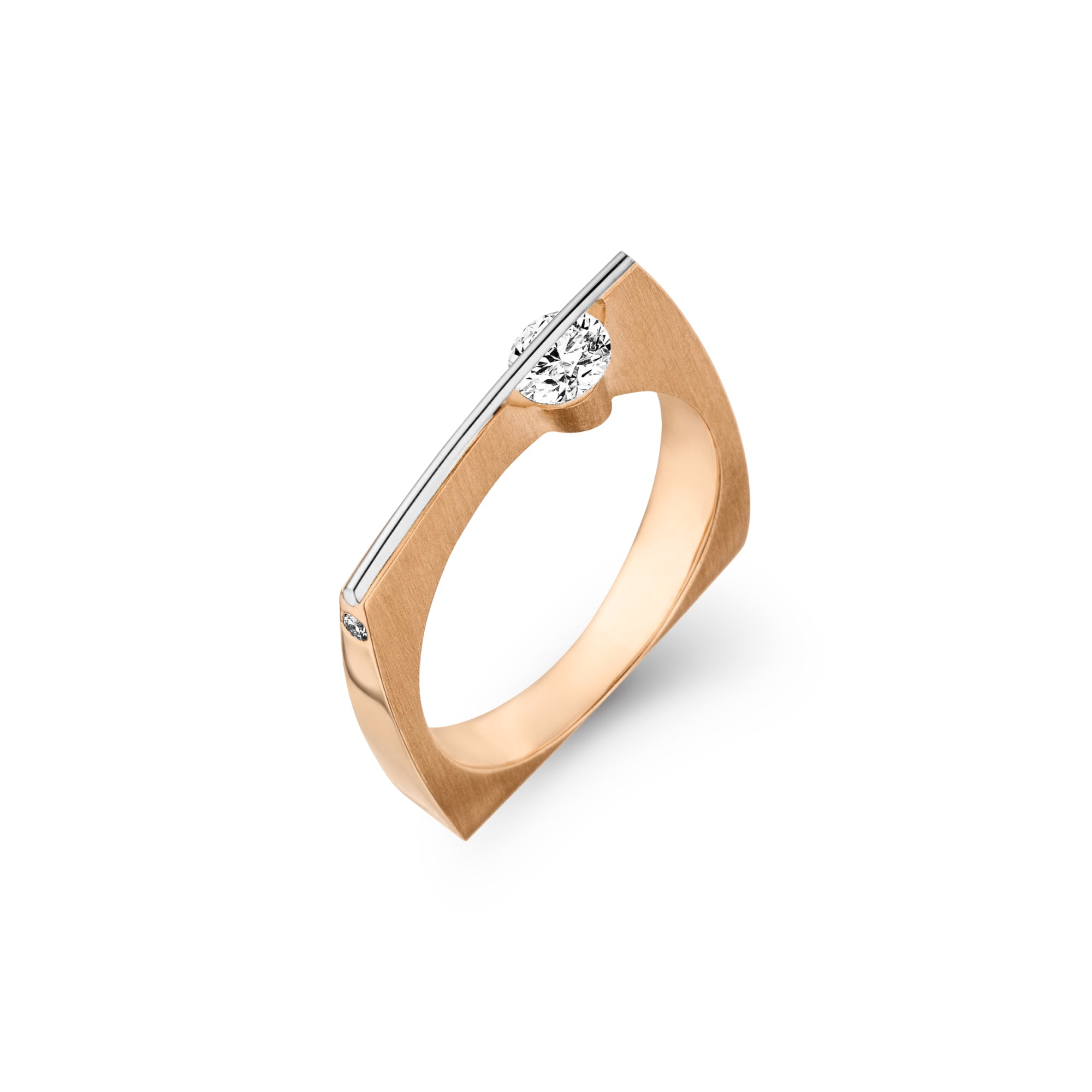 Schaffrath LIBERTÉ Diamantring - 758_L1040_20_RW (RW) aus Roségold, Platin mit Diamant