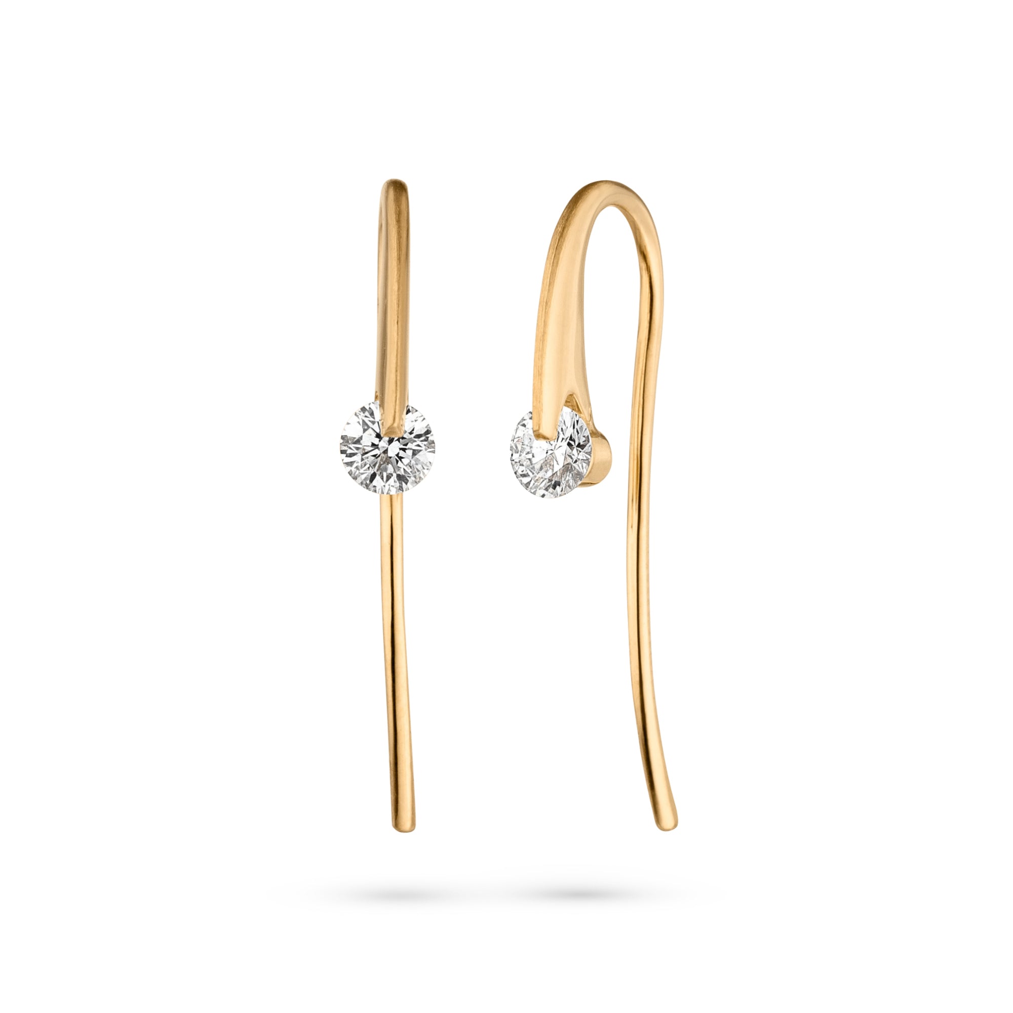 Schaffrath LIBERTÉ Ohrhänger - 117_L202H_040_GW (GW) aus Gelbgold mit Diamant