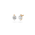 Schaffrath LIBERTÉ Ohrstecker - 117_LN004_100_GW (GW) aus Gelbgold, Platin mit Diamant
