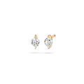 Schaffrath LIBERTÉ Ohrstecker - 117_LN004_80_GW (GW) aus Gelbgold, Platin mit Diamant