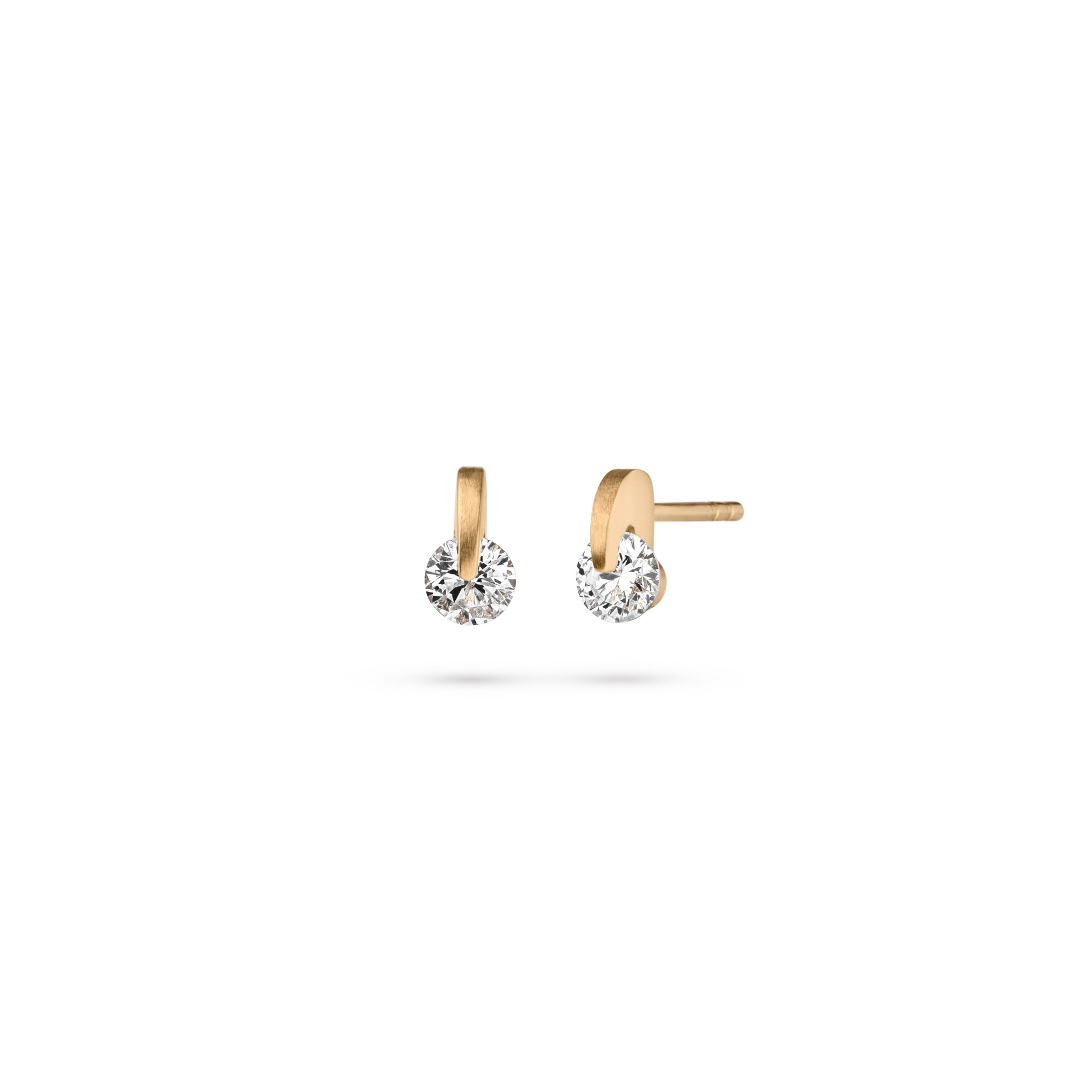 Schaffrath LIBERTÉ Ohrstecker - 117_L2N20_040_GW (GW) aus Gelbgold mit Diamant