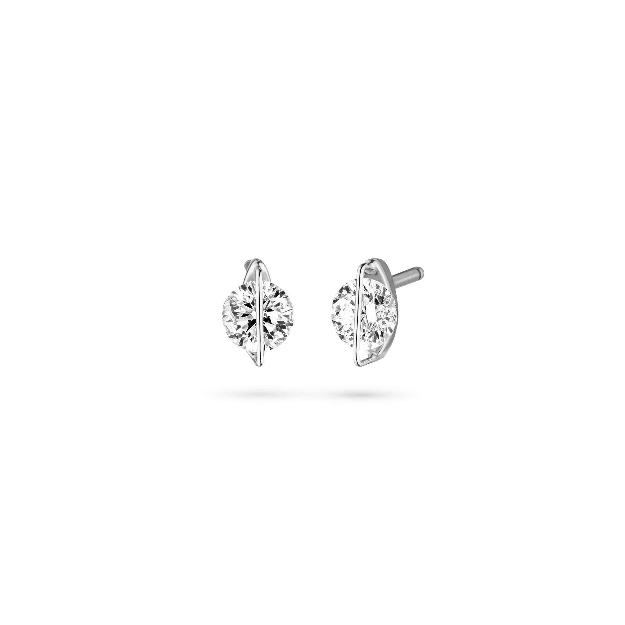 Schaffrath LIBERTÉ Ohrstecker - 217_LN004_100_WW (WW) aus Weißgold, Platin mit Diamant