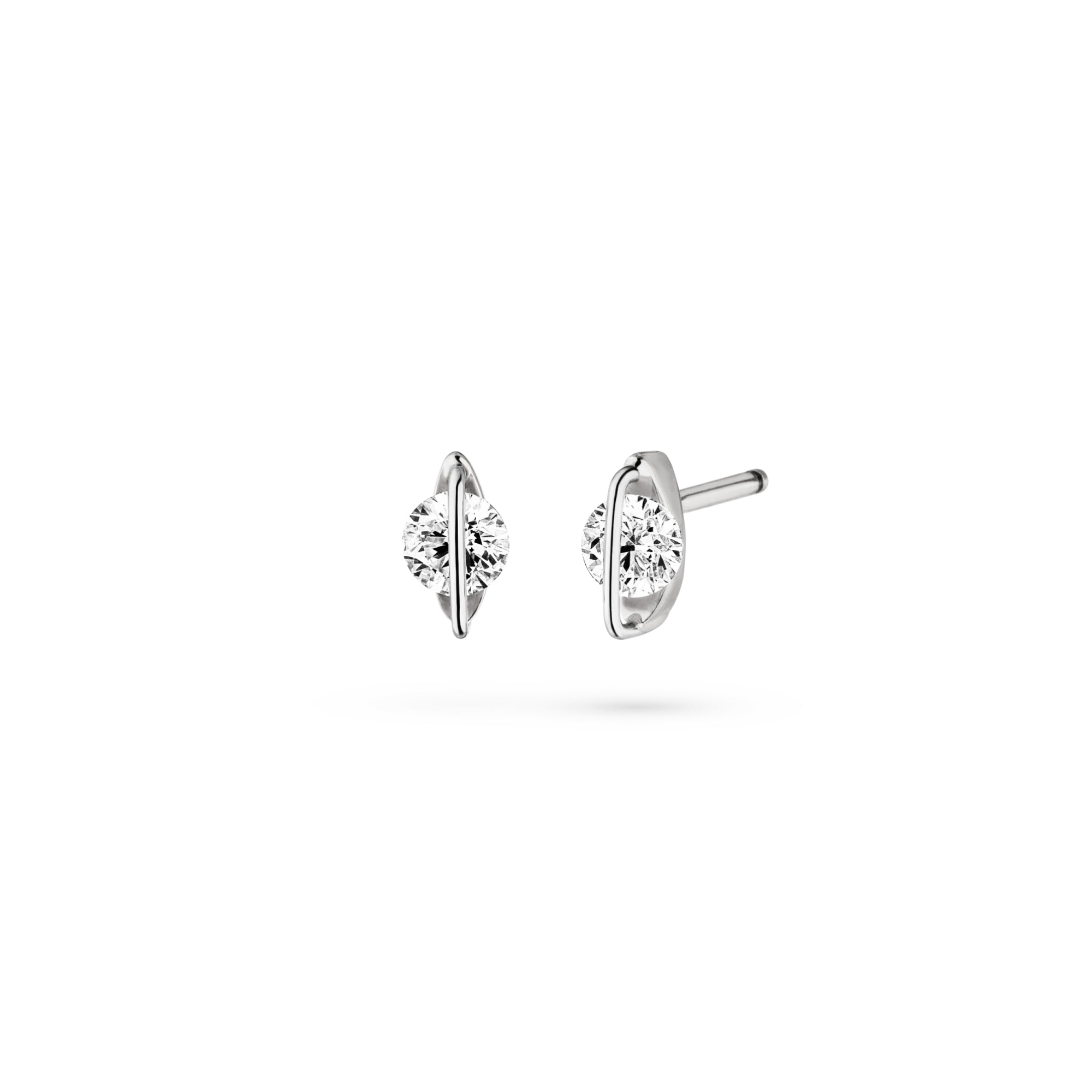 Schaffrath LIBERTÉ Ohrstecker - 217_LN004_40_WW (WW) aus Weißgold, Platin mit Diamant
