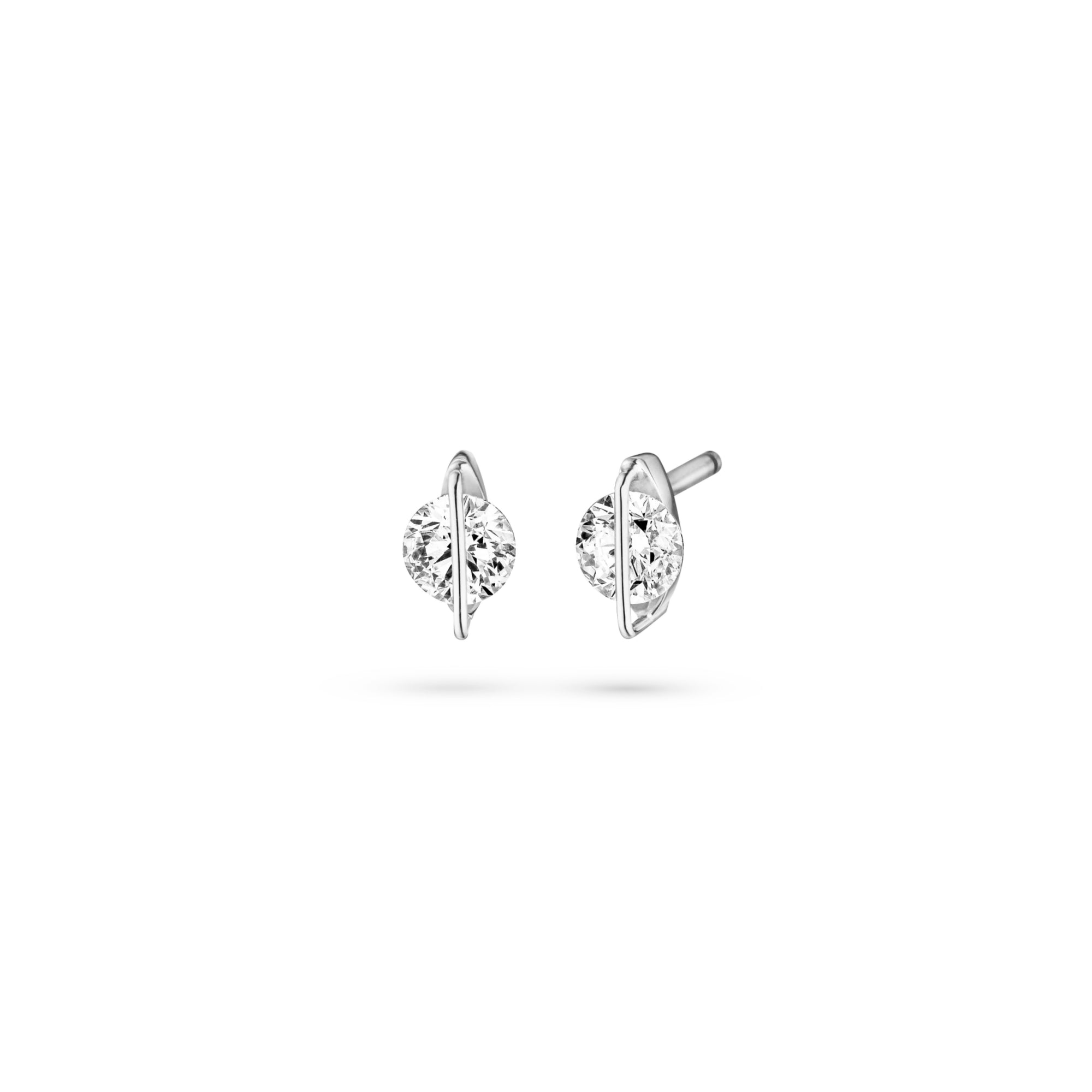 Schaffrath LIBERTÉ Ohrstecker - 217_LN004_80_WW (WW) aus Weißgold, Platin mit Diamant