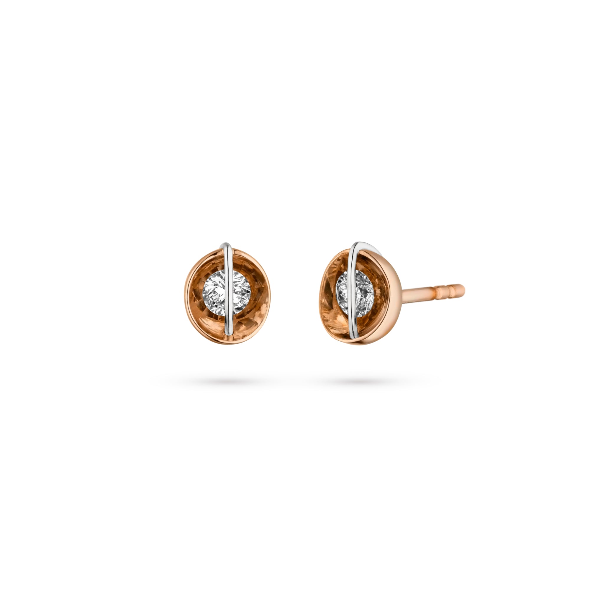 Schaffrath LIBERTÉ Ohrstecker - 757_L1061_30_RW (RW) aus Roségold, Platin mit Diamant