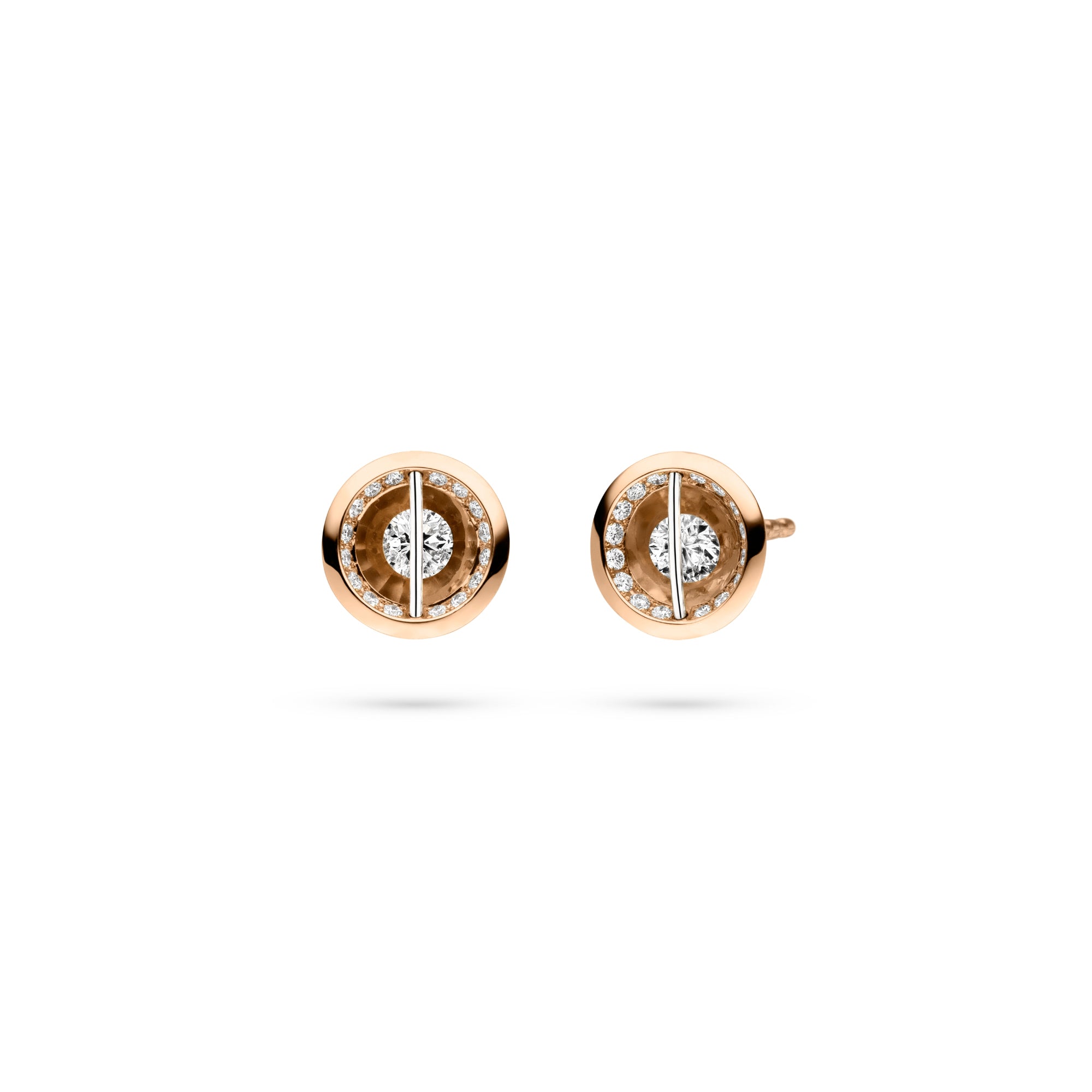 Schaffrath LIBERTÉ Ohrstecker - 757_L1064_30_RW (RW) aus Roségold, Platin mit Diamant