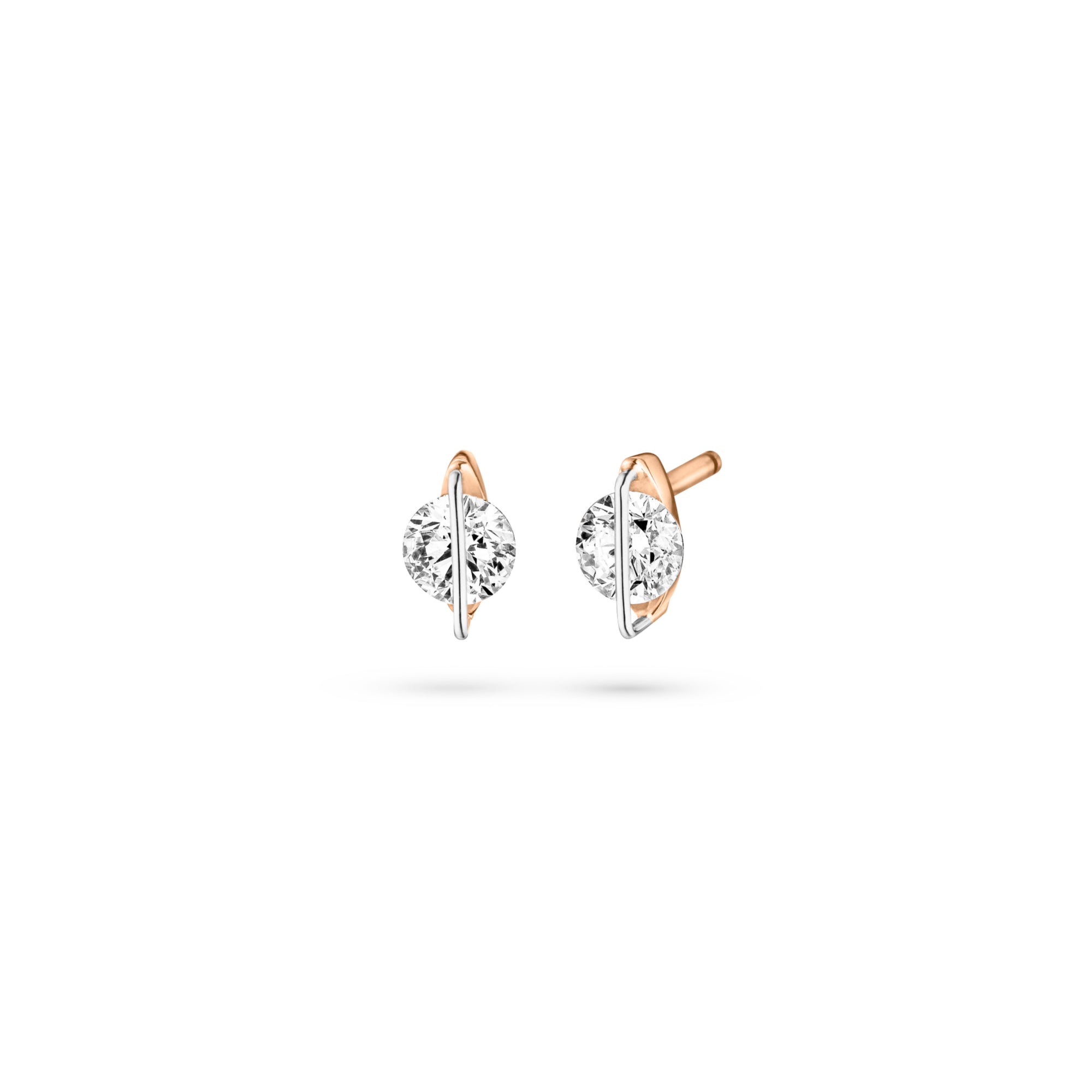 Schaffrath LIBERTÉ Ohrstecker - 757_LN004_80_RW (RW) aus Roségold, Platin mit Diamant