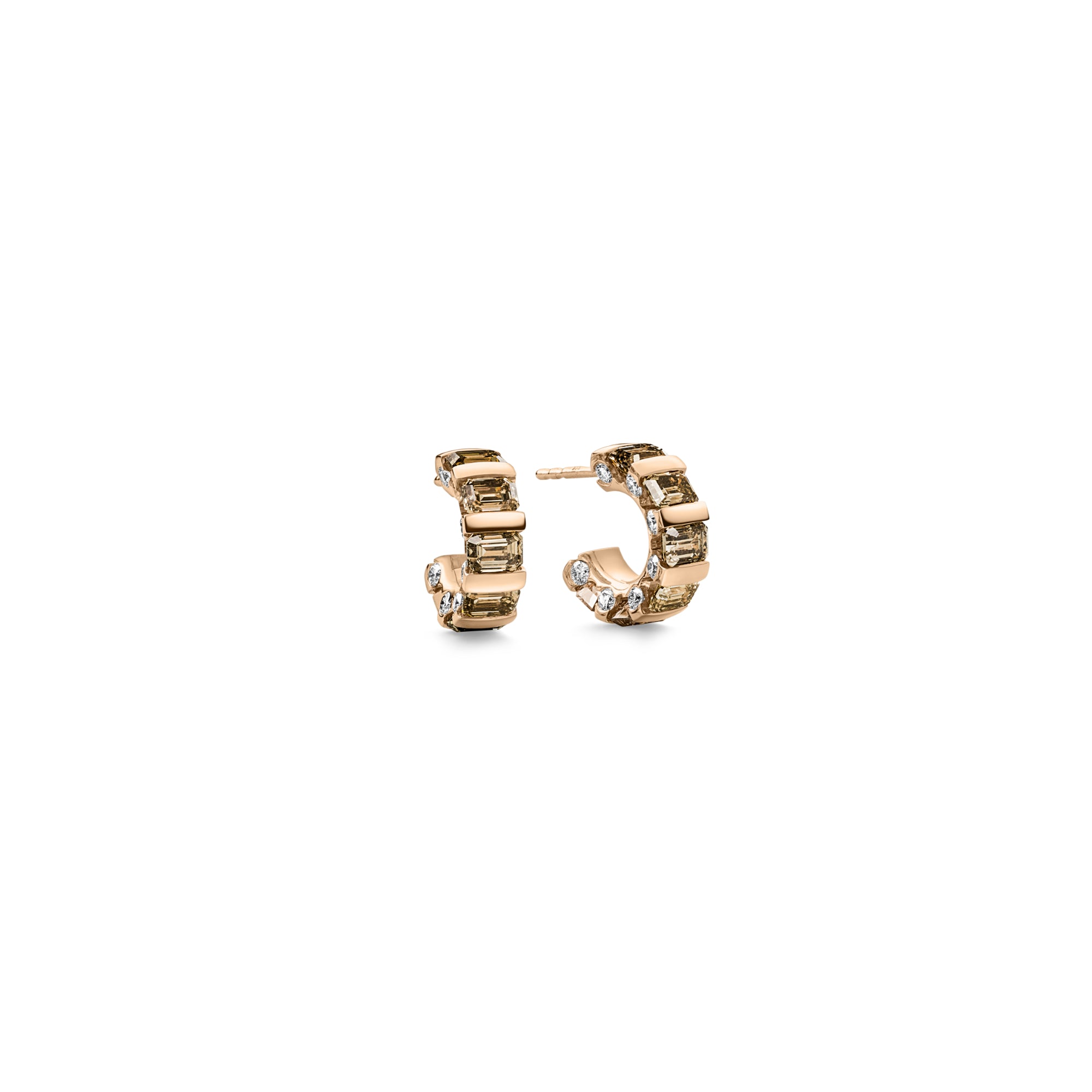 Schaffrath PARADOXAL Ohrschmuck - 48138_E_450_EM_RB (RB) aus Roségold mit Diamant und Smaragd