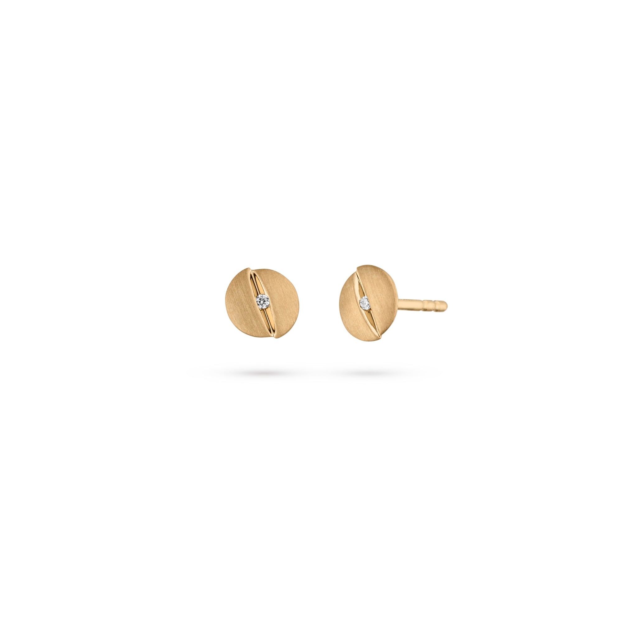 Schaffrath PATCHMATCH Ohrstecker - 117_U0000_002_GW (GW) aus Gelbgold mit Diamant