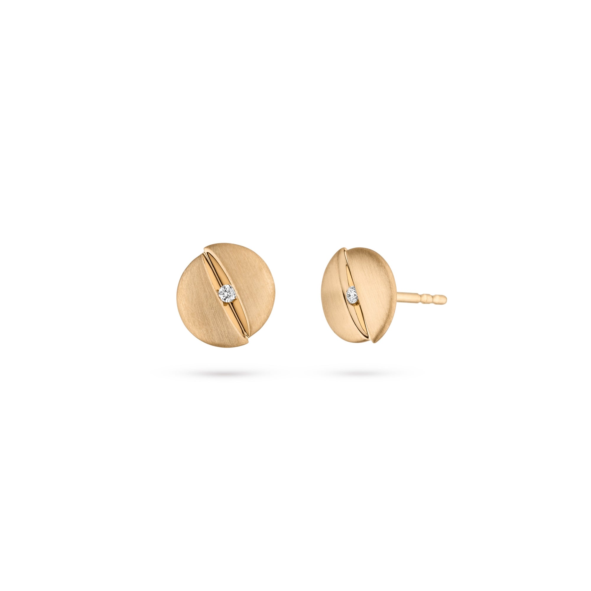 Schaffrath PATCHMATCH Ohrstecker - 117_U0001_004_GW (GW) aus Gelbgold mit Diamant