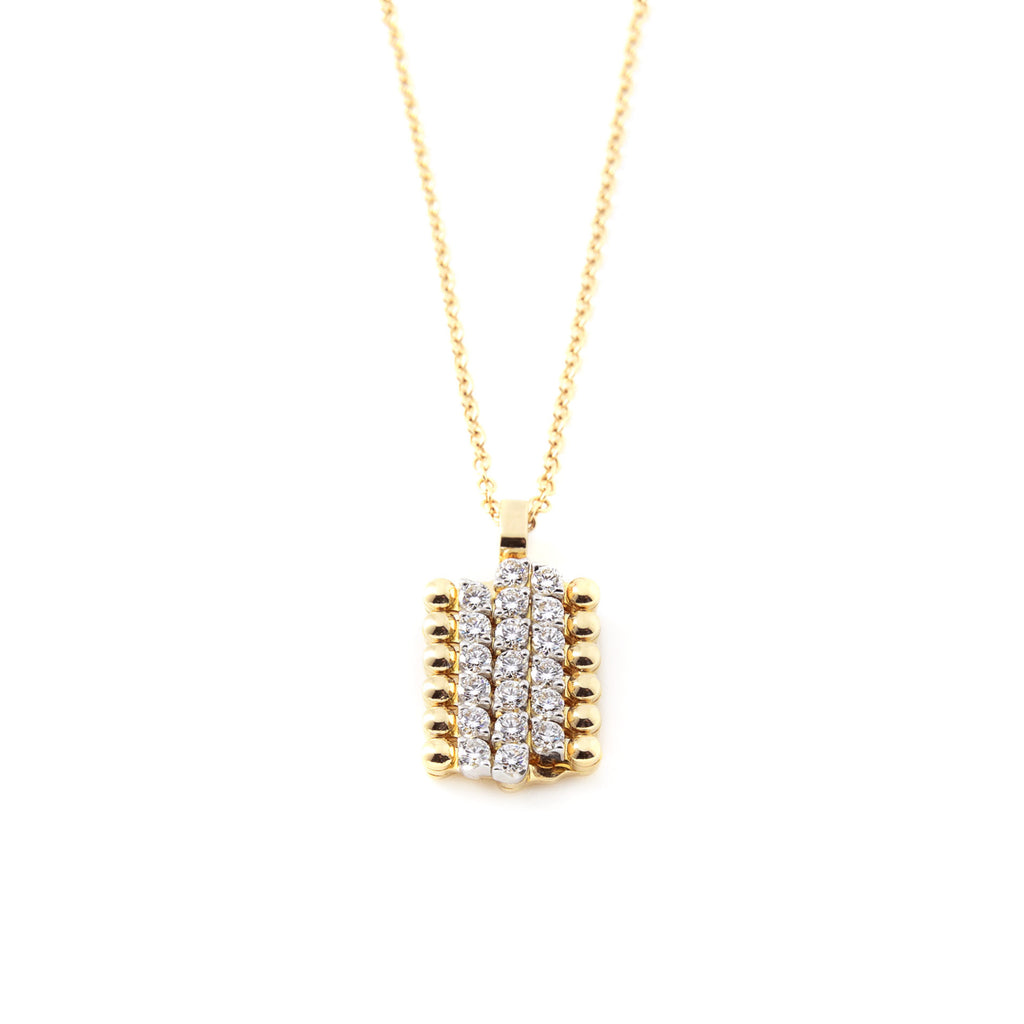 Serafino Consoli Brevetto Anhänger - S.CL 5M2 YG WD (WD) aus Gelbgold mit Diamant