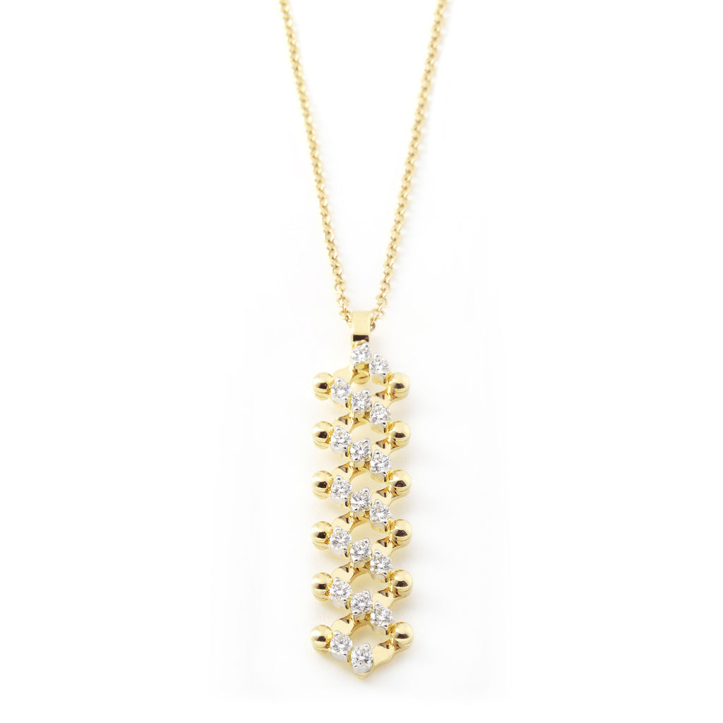 Serafino Consoli Brevetto Anhänger - S.CL 5M2 YG WD (WD) aus Gelbgold mit Diamant