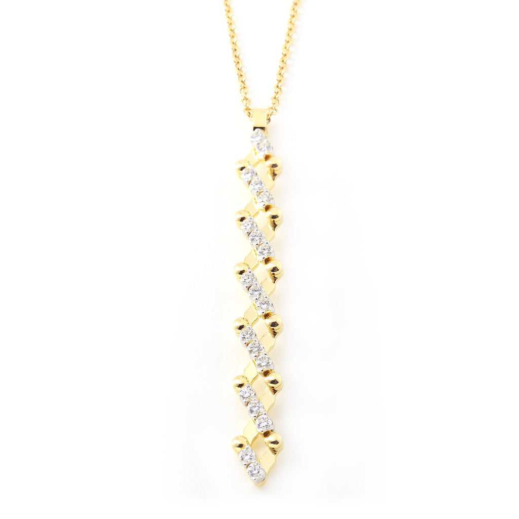 Serafino Consoli Brevetto Anhänger - S.CL 5M2 YG WD (WD) aus Gelbgold mit Diamant