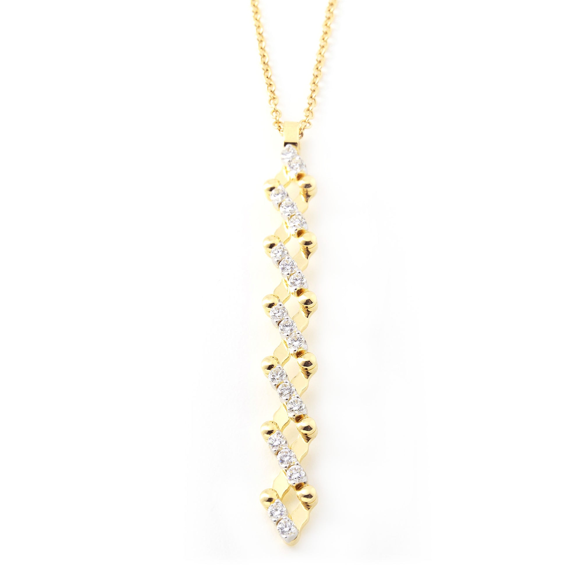 Serafino Consoli Brevetto Anhänger - S.CL 5M2 YG WD (WD) aus Gelbgold mit Diamant