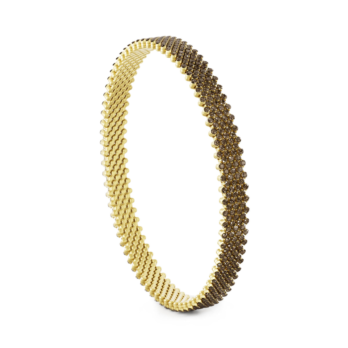 Serafino Consoli Brevetto Multi-Size Armband - BB 7F2 YG BRD (BRD) aus Gelbgold mit Diamant