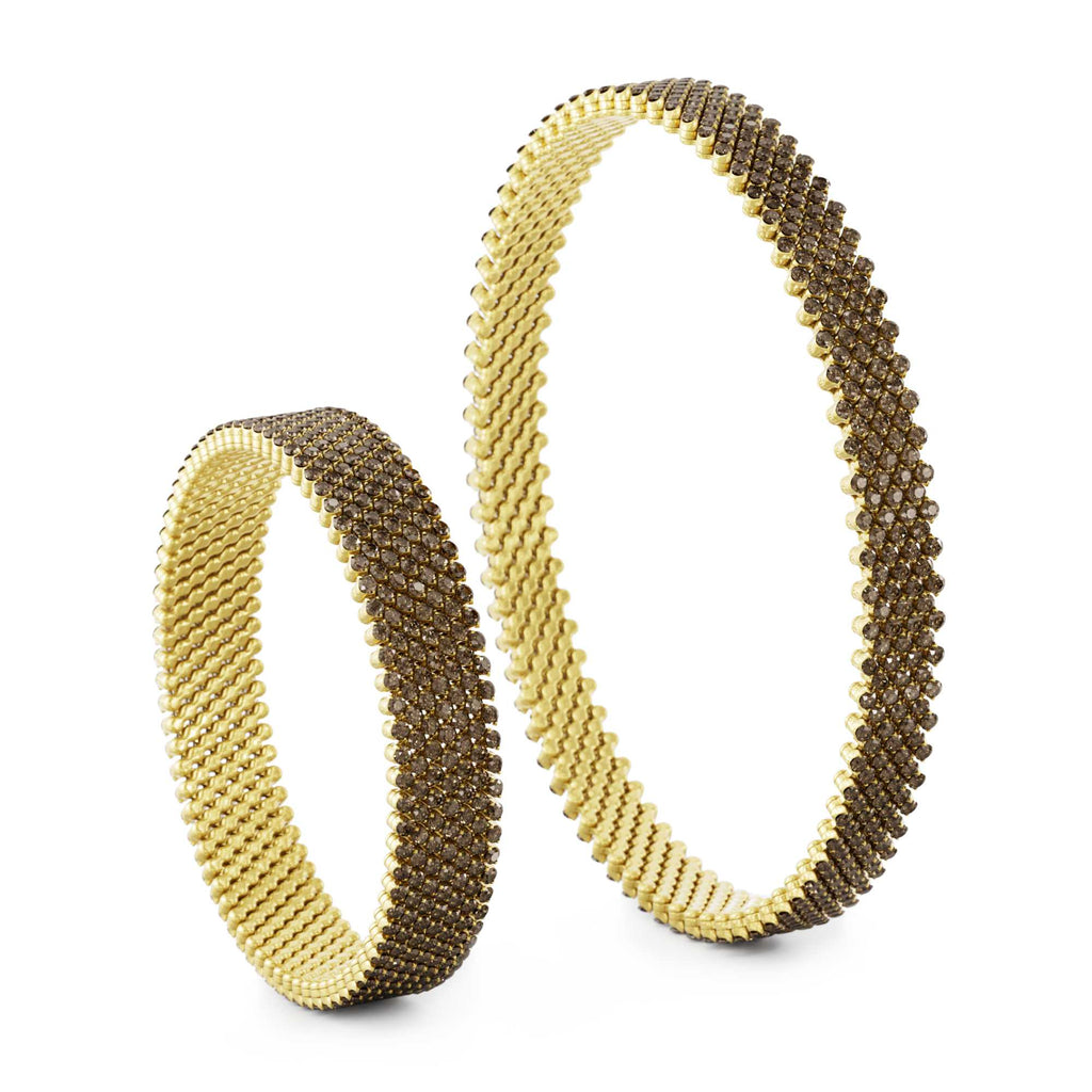 Serafino Consoli Brevetto Multi-Size Armband - BB 7F2 YG BRD (BRD) aus Gelbgold mit Diamant