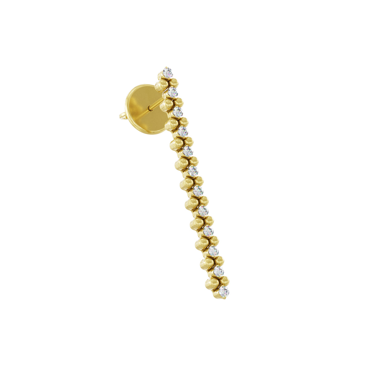 Serafino Consoli Brevetto Multi-Size Ohrringe - EA 3M2 YG WD (WD) aus Gelbgold mit Diamant