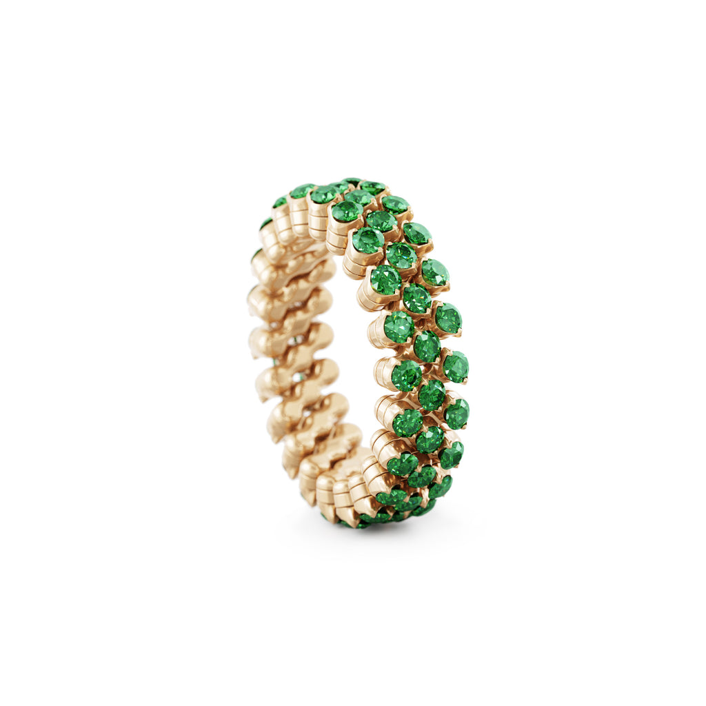Serafino Consoli Brevetto Multi-Size Ring - RMS 3F2 RG T (T) aus Roségold mit Tsavorit