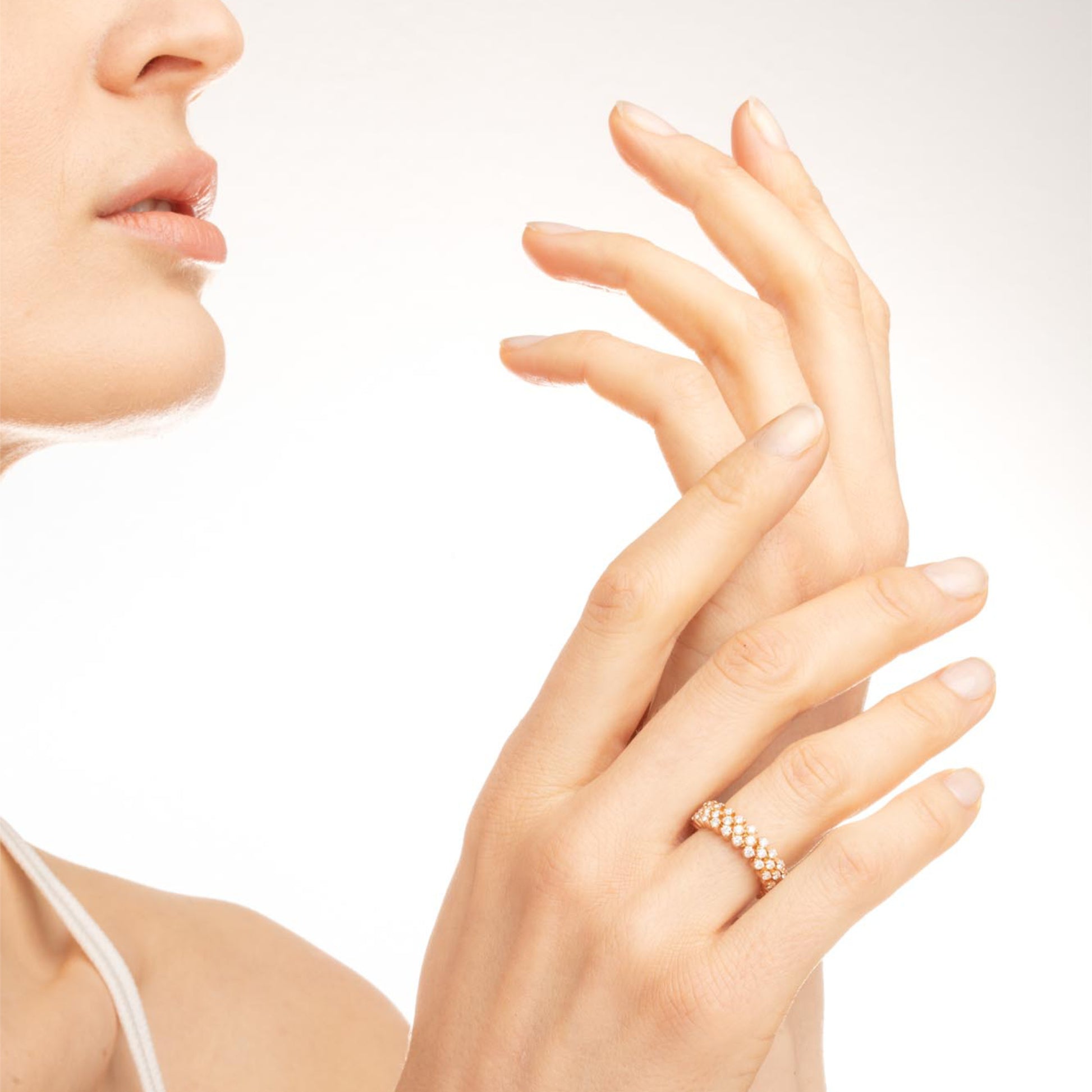 Serafino Consoli Brevetto Multi-Size Ring - RMS 3F2 RG WD (WD) aus Roségold mit Diamant