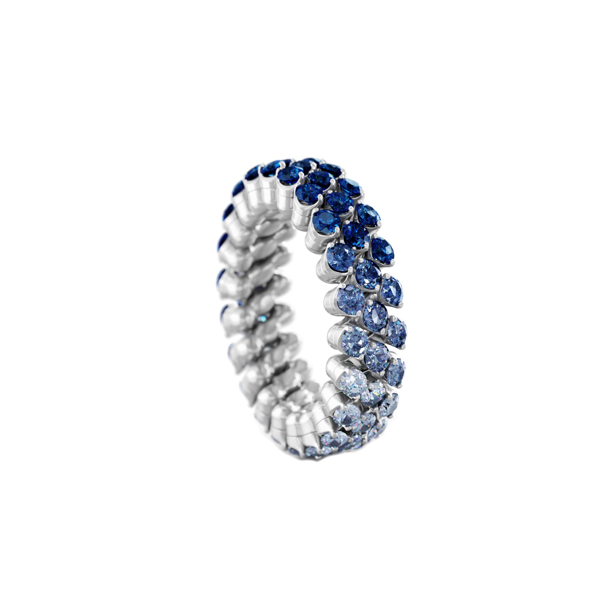 Serafino Consoli Brevetto Multi-Size Ring - RMS 3F2 WG BS SFT (SFT) aus Weißgold mit Saphir