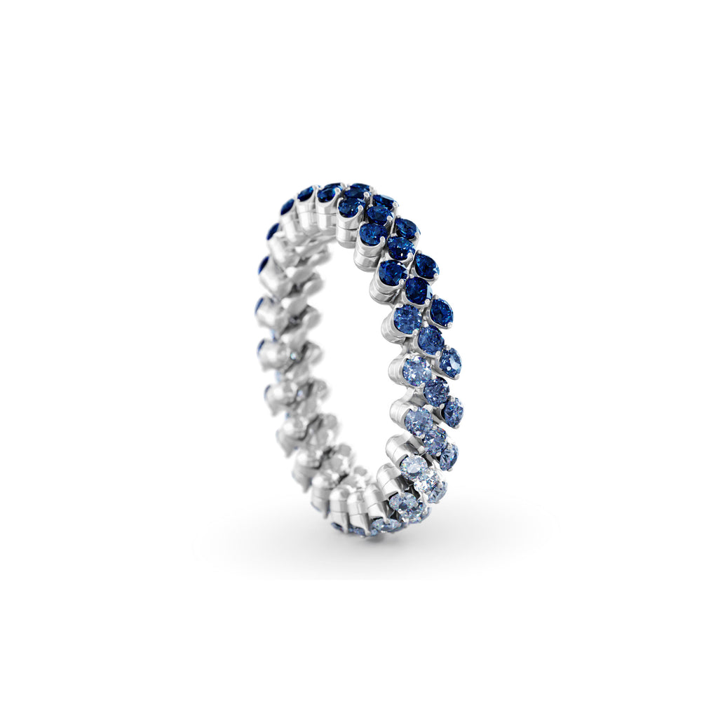 Serafino Consoli Brevetto Multi-Size Ring - RMS 3F2 WG BS SFT (SFT) aus Weißgold mit Saphir