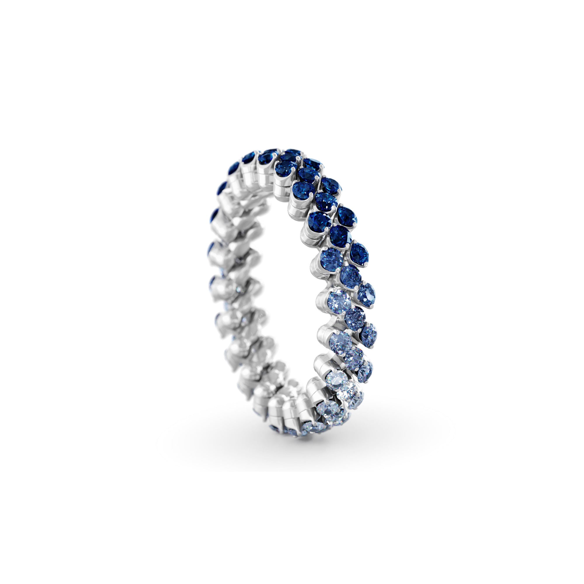 Serafino Consoli Brevetto Multi-Size Ring - RMS 3F2 WG BS SFT (SFT) aus Weißgold mit Saphir