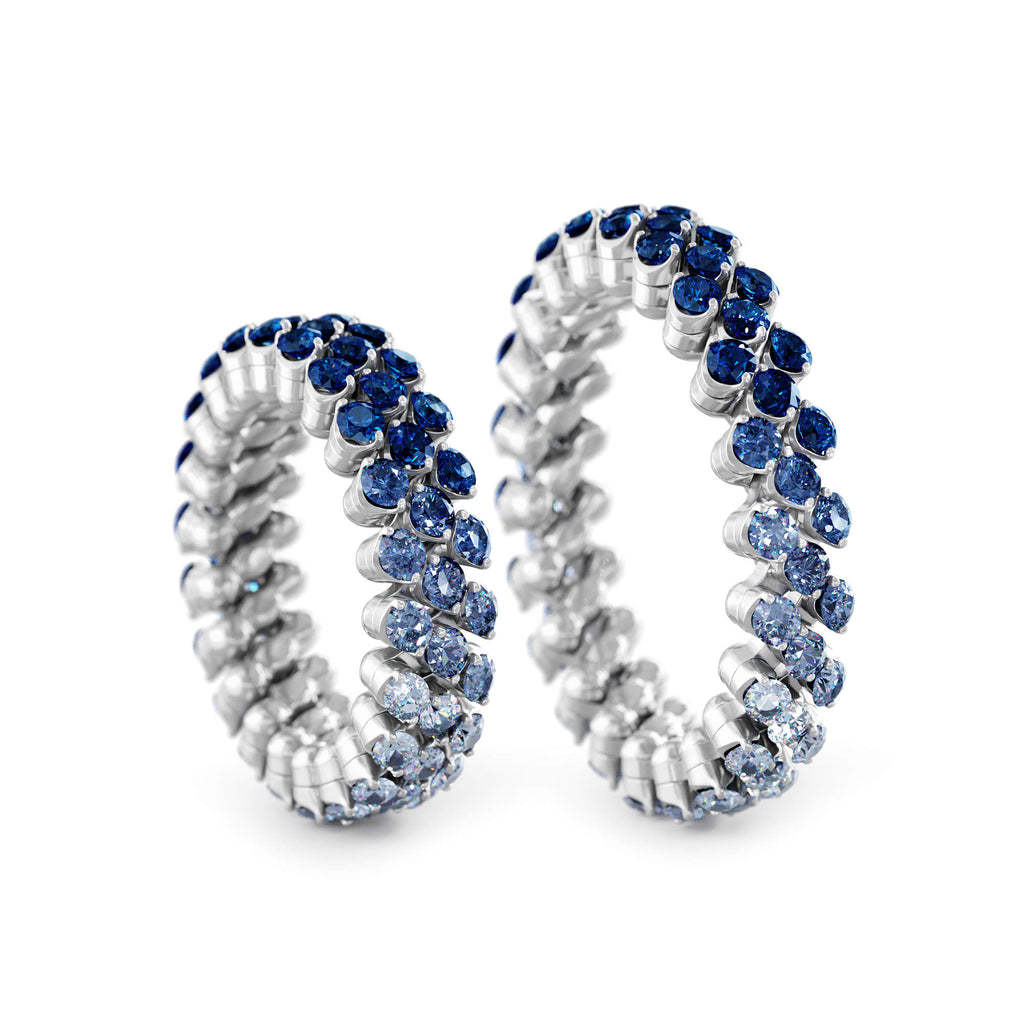 Serafino Consoli Brevetto Multi-Size Ring - RMS 3F2 WG BS SFT (SFT) aus Weißgold mit Saphir
