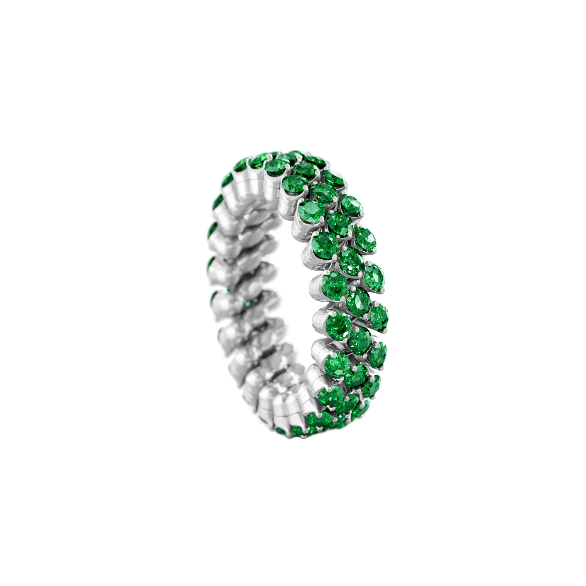 Serafino Consoli Brevetto Multi-Size Ring - RMS 3F2 WG T (T) aus Weißgold mit Tsavorit
