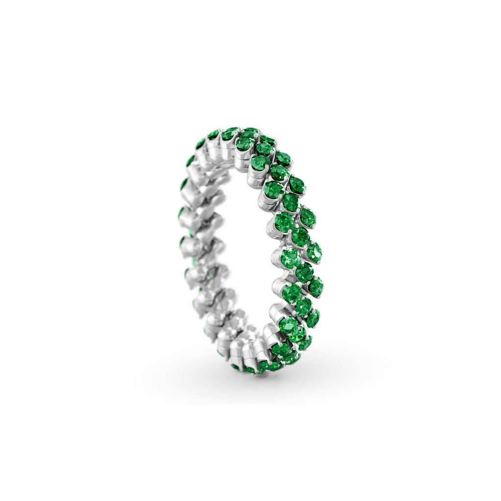 Serafino Consoli Brevetto Multi-Size Ring - RMS 3F2 WG T (T) aus Weißgold mit Tsavorit