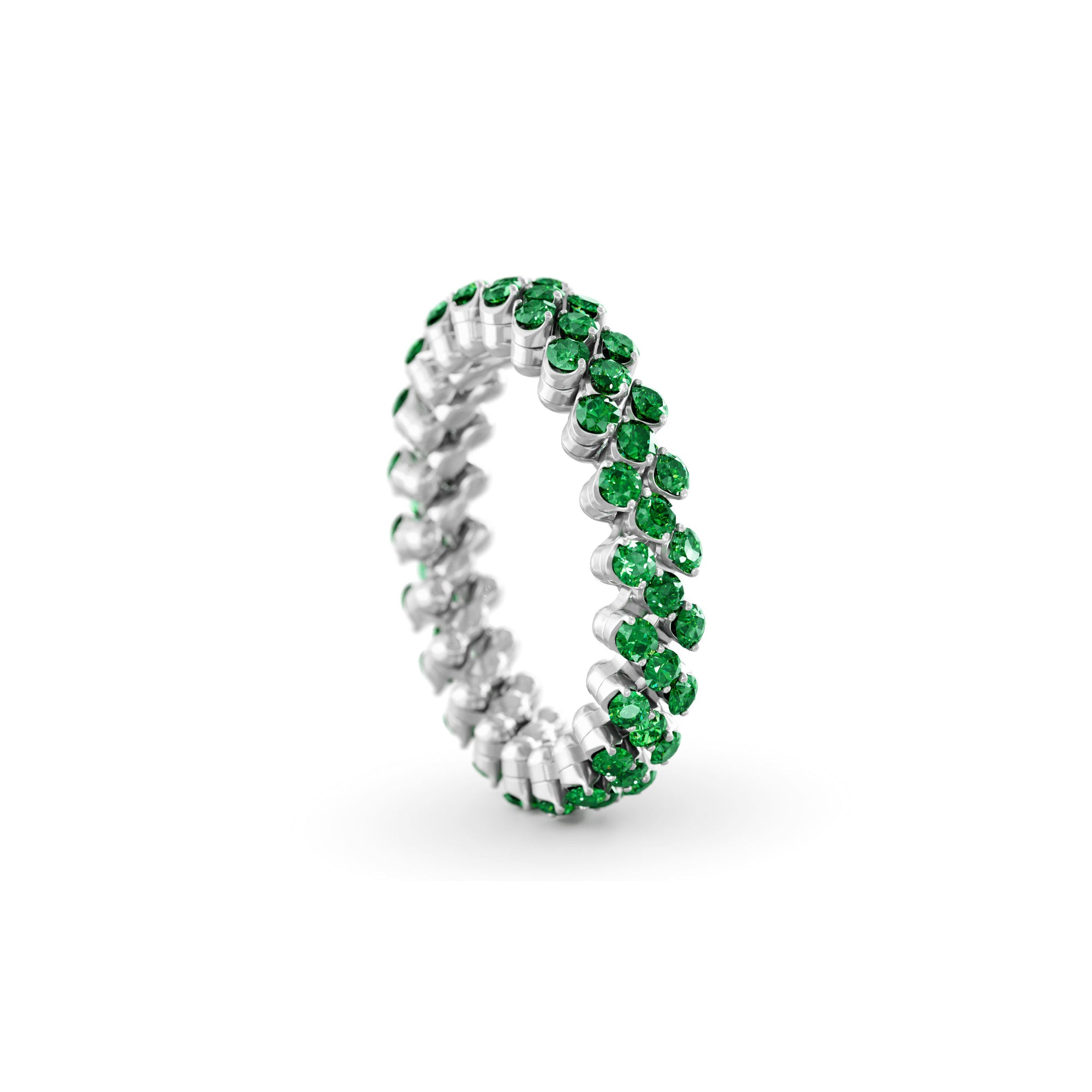 Serafino Consoli Brevetto Multi-Size Ring - RMS 3F2 WG T (T) aus Weißgold mit Tsavorit