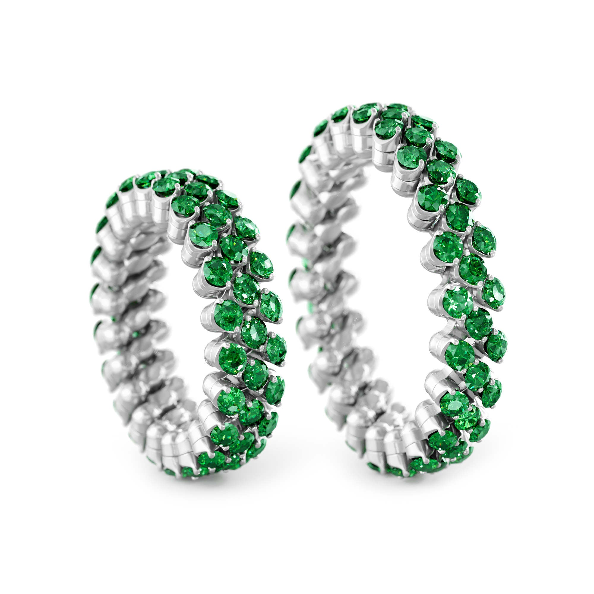 Serafino Consoli Brevetto Multi-Size Ring - RMS 3F2 WG T (T) aus Weißgold mit Tsavorit