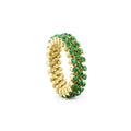 Serafino Consoli Brevetto Multi-Size Ring - RMS 3F2 YG T (T) aus Gelbgold mit Tsavorit