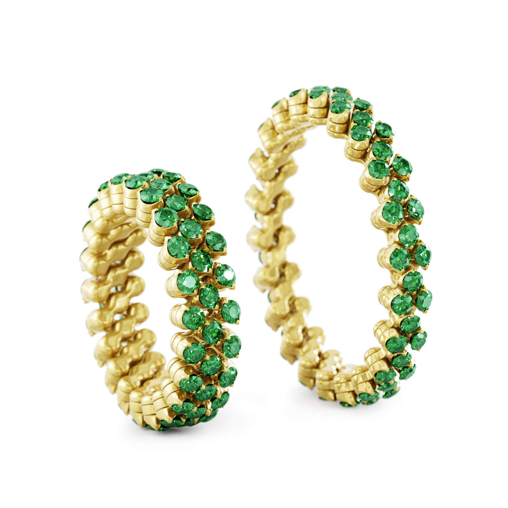 Serafino Consoli Brevetto Multi-Size Ring - RMS 3F2 YG T (T) aus Gelbgold mit Tsavorit