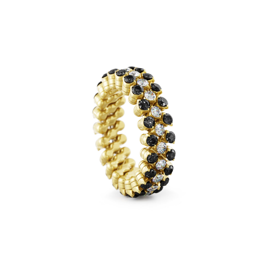 Serafino Consoli Brevetto Multi-Size Ring - RMS 3F2 YG WD BD X (X) aus Gelbgold mit Diamant