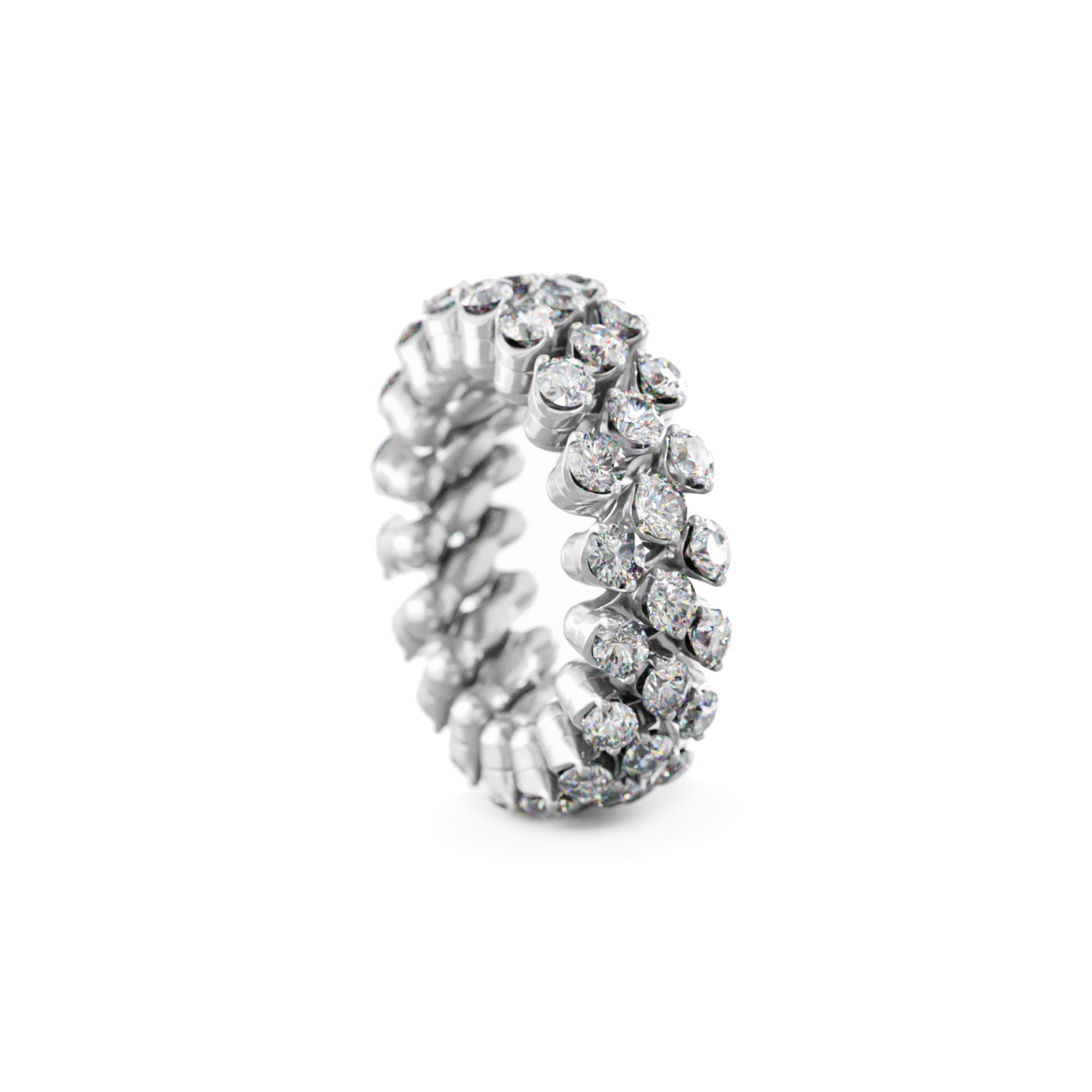 Serafino Consoli Brevetto Multi-Size Ring - RMS 3F4 WG WD (WD) aus Weißgold mit Diamant